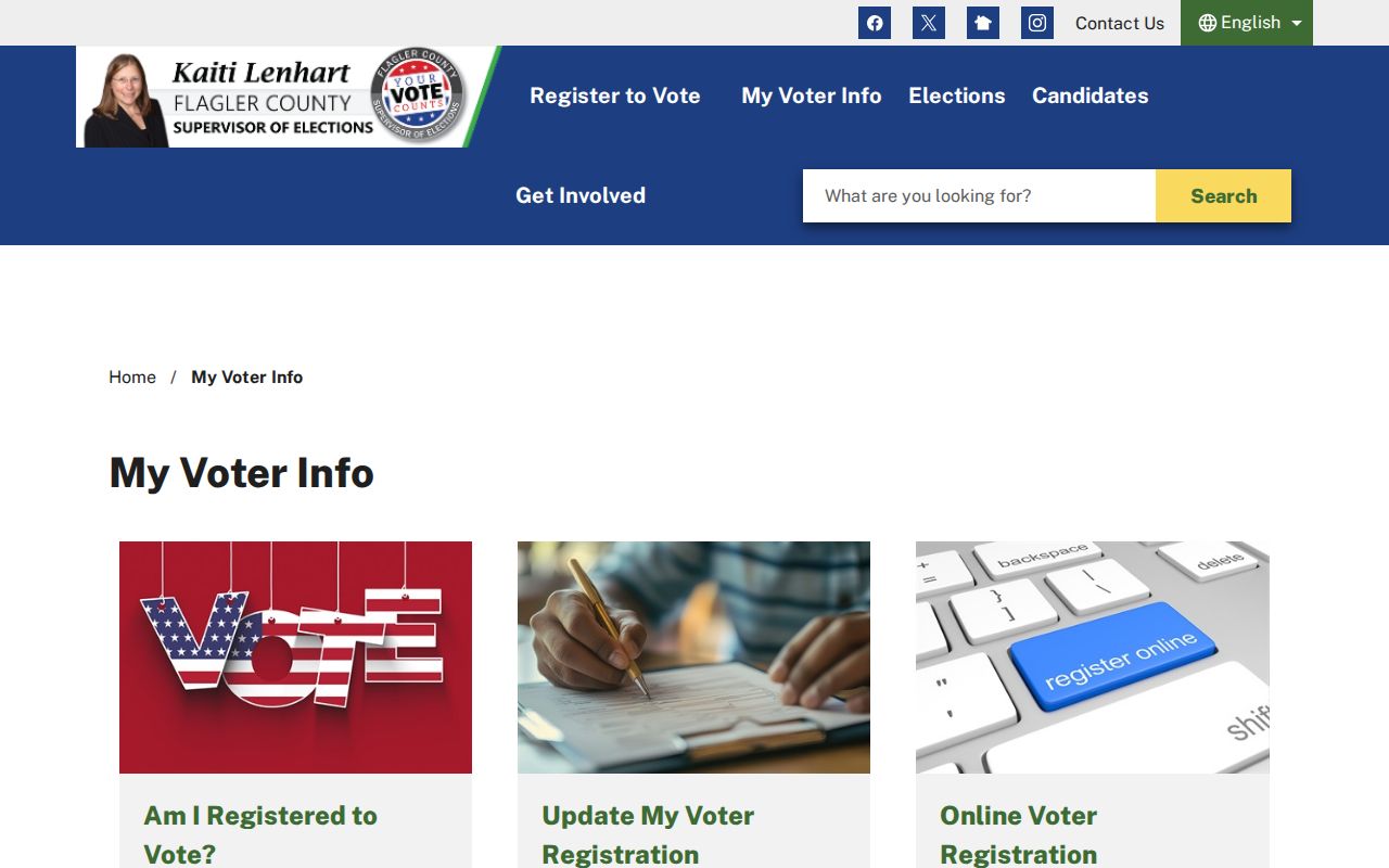 Flagler My Voter Info lookup for Palm Coast voters