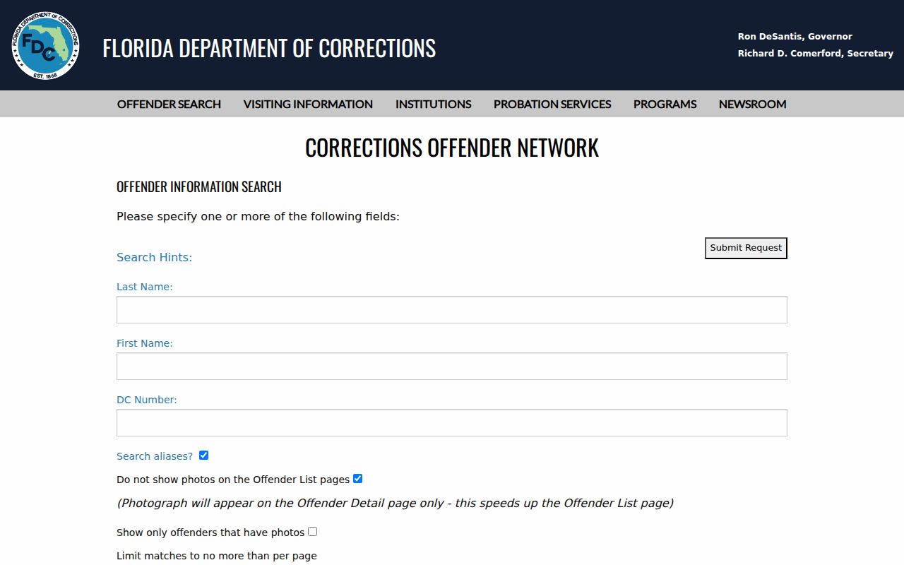 Palm Coast resident lookup Florida corrections search